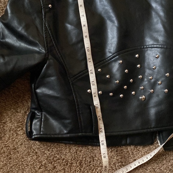 Zara | Cropped Studded Faux Leather Jacket - Picture 15 of 15